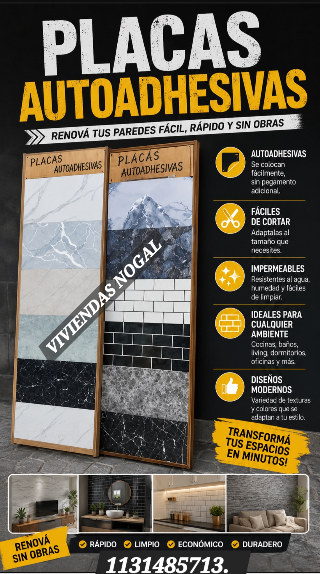 Placas simil marmol